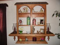 Handmade Wall Hanging Curio Cabinet 1 small