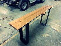 Modern Live Edge Oak Console Table 1 small