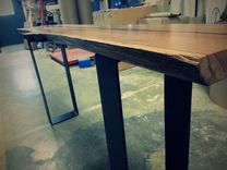 Modern Live Edge Oak Console Table 2 small