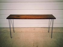 Ash Stained Rustic Console Table 1 small