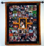 Example Of The Family Photographs Art Quilt With Horiz.& Vert. Photos 1 small