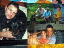 Example Of The Family Photographs Art Quilt With Horiz.& Vert. Photos 3 small