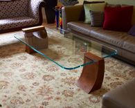 Coffee Table, Glass And Wood 1 small