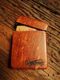 Redwood Burl Wood Wallet, Business Card Case 2 small