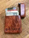 Redwood Burl Wood Wallet, Business Card Holder 2 small