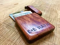 Redwood Burl Wood Wallet, Business Card Holder 5 small