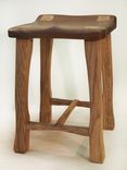 The Stool - Backless In Walnut & Oak 2 small