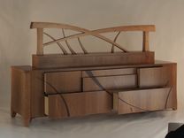 Headboard, Dresser, Bedside Tables 1 small