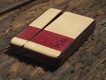 Wood Wallet And Business Card Holder 2 small