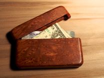 Redwood Burl Wallet And Business Card Holder 5 small