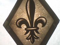 Heraldic Lily Or Fleur De Lis,Stained Glass, Glass Painting,Heraldic Glass Art,Home Decor 2 small