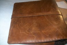 Custom Leather Coast Guard Chief Charge Book 3 small