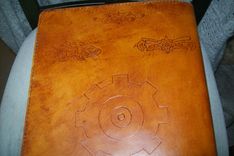 Custom Leather Coast Guard Chief Book 2 small