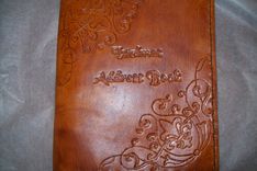 Custom Leather Address Book With Scroll Design, Personalization 1 small
