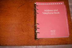 Custom Leather Address Book With Scroll Design, Personalization 2 small