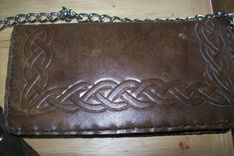 Custom Leather Biker Wallet With Full Celtic Knot 1 small