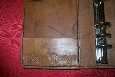 Custom Leather Pocket Day Planner With Lillies 2 small
