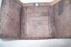 Custom Leather Imperial Trifold With Biker Chain, Masonic Symbol And Personalization 2 small