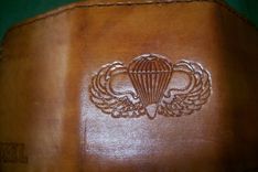 Custom Leather Imperial Trifold Wallet With Air Force Logo And Personalization 1 small