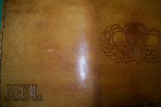 Custom Leather Imperial Trifold Wallet With Air Force Logo And Personalization 2 small