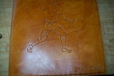 Custom Leather Portfolio With Football Player And Phrase 1 small