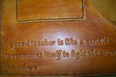Custom Leather Portfolio With Football Player And Phrase 2 small