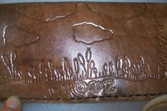 Custom Leather Checkbook Cover With Wheat And Personalization 2 small