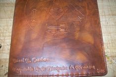 Custom Leather Portfolio With Masonic Symbol And Personalization 1 small