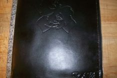 Custom Leather Zippered Portfolio With Custom Design And Personalization 1 small