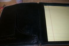 Custom Leather Zippered Portfolio With Custom Design And Personalization 3 small