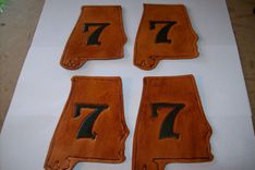 Leather State Of Alabama Patches 14 small
