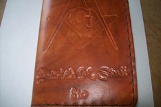 Custom Leather Masonic Day Planner In Weathered Color 1 small