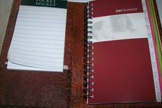 Custom Leather Masonic Day Planner In Weathered Color 2 small