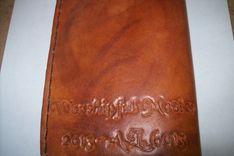 Custom Leather Masonic Day Planner In Weathered Color 3 small