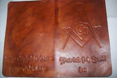 Custom Leather Masonic Day Planner In Weathered Color 6 small