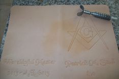 Custom Leather Masonic Day Planner In Weathered Color 8 small