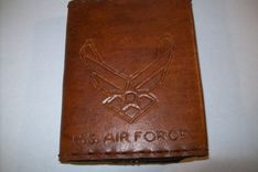 Custom Leather Imperial Trifold Wallet With Air Force Symbol 1 small