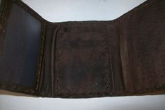 Custom Leather Imperial Trifold Wallet With Preying Eagle Design 4 small