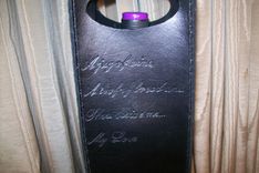 Custom Leather Wine Bag 1 small