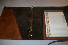 Leather Executive Planner With Flowers, Ladybug And Tie Closure 3 small