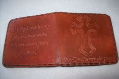 Leather Bifold Deluxe Wallet With Cross Desgn 1 small