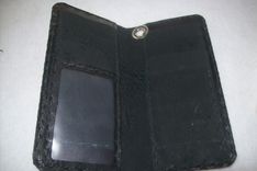 Custom Leather Biker Wallet With Initials And In Weathered Color 1 small