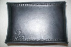 Heavy Rigid Black Leather Box 2 small