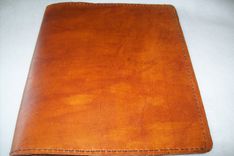 Custom Leather Portfolio With Diamond Sheridan Design In Canyon Tan 2 small