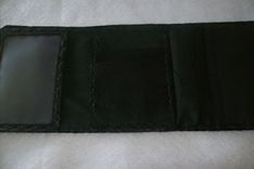 A Tri Fold Black Leather Men's Wallet 2 small