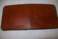 Custom Leather Wallet With Custom Interior, Texas Star Design And In Weathered Color 1 small