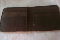 Custom Leather Wallet With Custom Interior, Texas Star Design And In Weathered Color 2 small