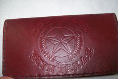 Custom Leather Biker Wallet With Texas Star 2 small