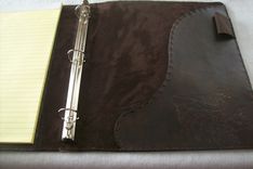 Custom Leather Left-Handed Business Binder And Portfolio 2 small
