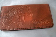 Custom Leather Checkbook Cover 1 small